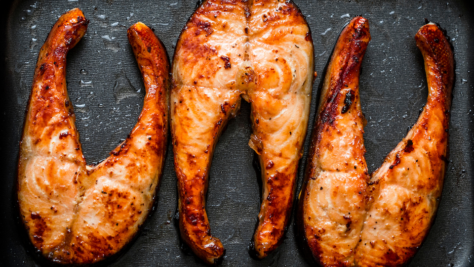 Miso Glazed Salmon with Tiger Salad