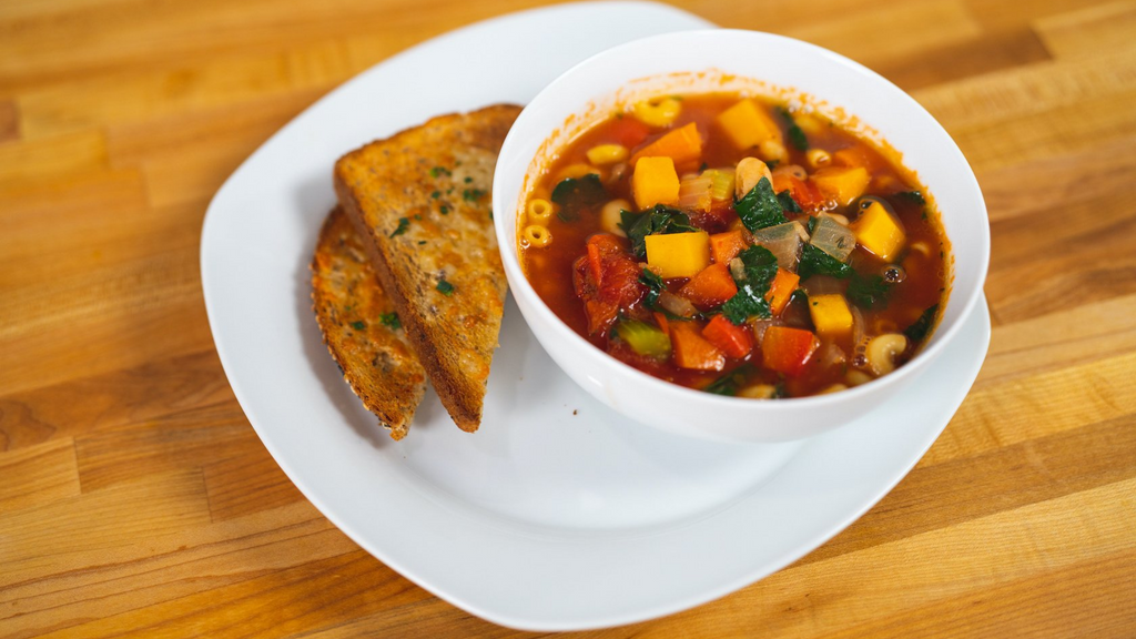 Autumn Minestrone & Cheesy Toast