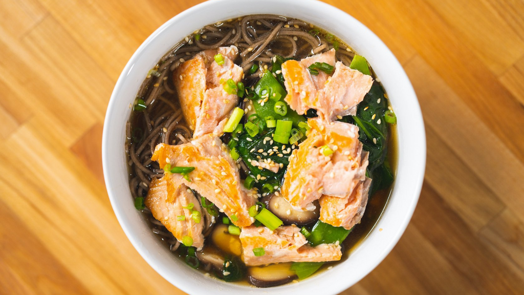 Soba Noodle Salmon Bowl