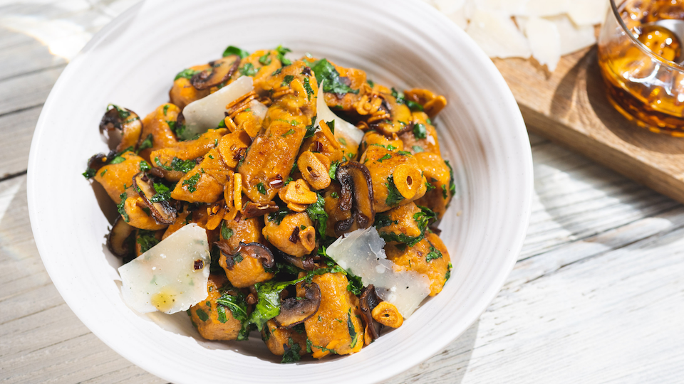 Sweet Potato Gnocchi with Crispy Garlic Oil