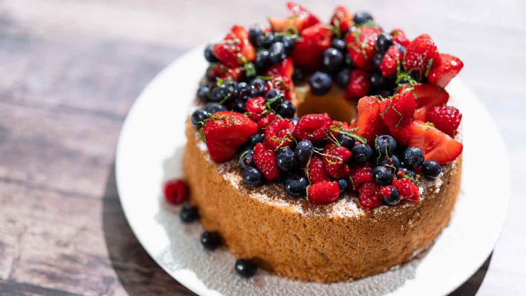 Golden Angel Food Cake