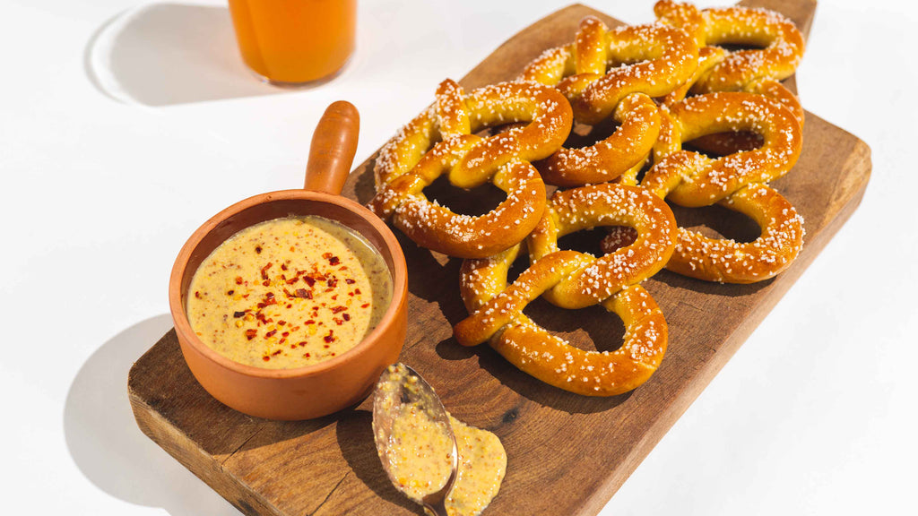 Soft Pretzels with Beer Mustard