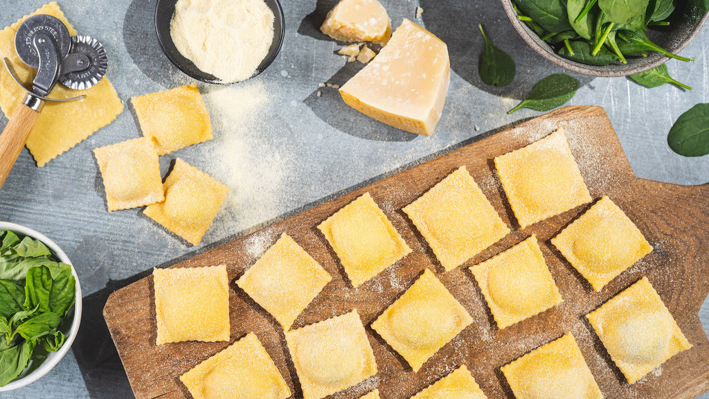 Spinach Ravioli with Marinara